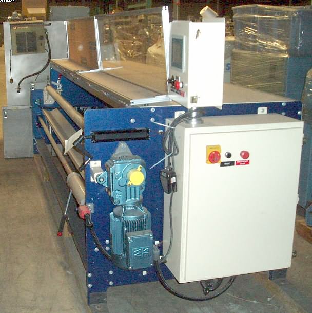 CUSTOM Automatic Single Knife Slitter, ~2005 year, 116" wide,